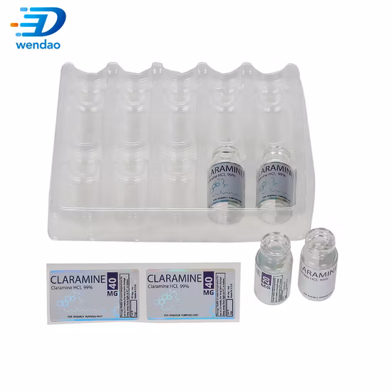 1 ml 2 ml 5 ml PS blanc flocage intérieur emballage en plastique médical Ampoule Blister flacons plateaux médicament