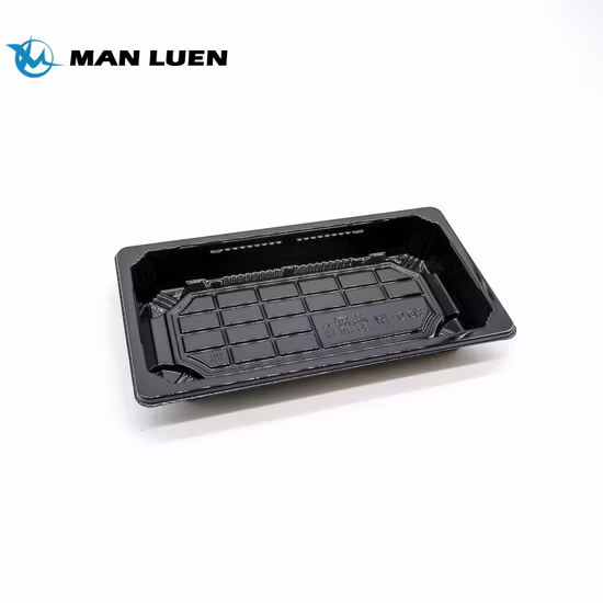 Livraison en gros PP personnalisé écologique Mini feuille d'or à emporter emballage PS conteneur Sushi plateau avec couvercle