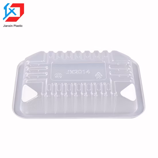Plateaux d'emballage en plastique PLA pour aliments surgelés jetables de haute qualité pour animaux de compagnie pour la viande