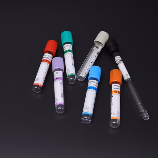 Grossiste de fournitures médicales jetables de collecte de sang sous vide en verre Pet EDTA K2 K3 Tube