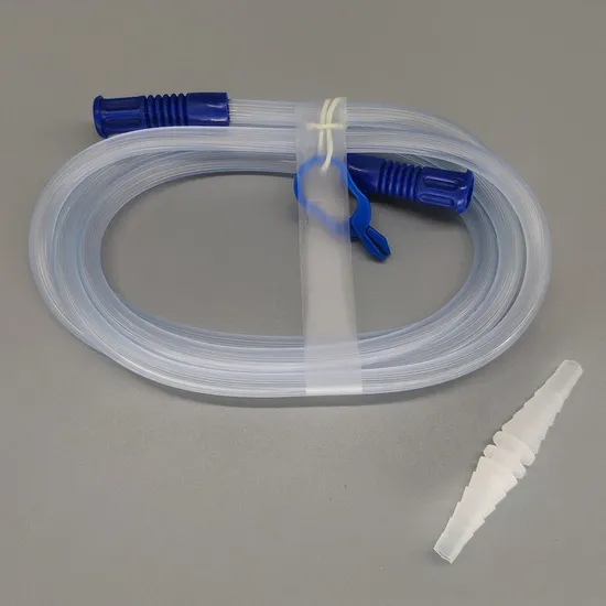 Tube de raccordement d'aspiration médicale sans latex en PVC de 180 cm