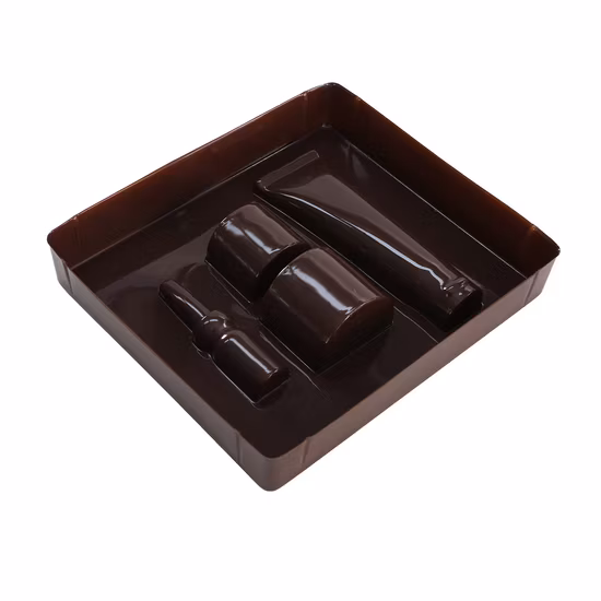 Plateau blister pour vin sous vide formant plateau blister pour bouteille de vin PS noir